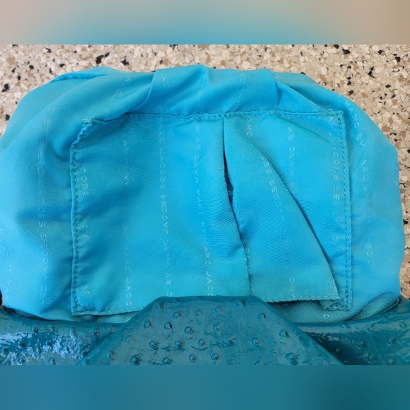 Marc By Marc Jacobs Teal Ostrich Embossed Cresant Shape Bag - Picture 7 of 10